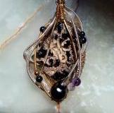 Silvered-Moldavite-amulet