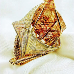 Golden Threads - Rutilated Quartz Amulet