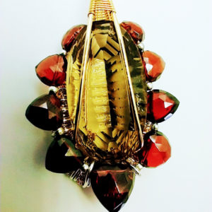 Star Heart - Lemon Quartz Amulet